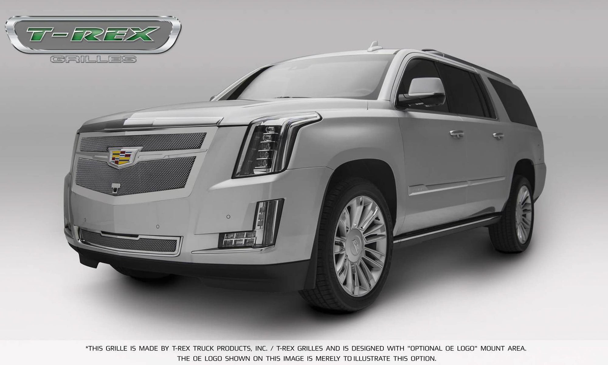 Upper Class Series T-Rex Grilles 2015i-2020 Escalade Bumper Grille, Chrome, 1 Pc, Replacement - PN #57181, Polished