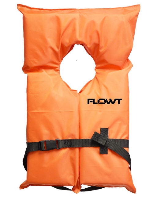 AK-1 Type II Flowt 40000-OS Life Jacket, Orange, Adult Oversize