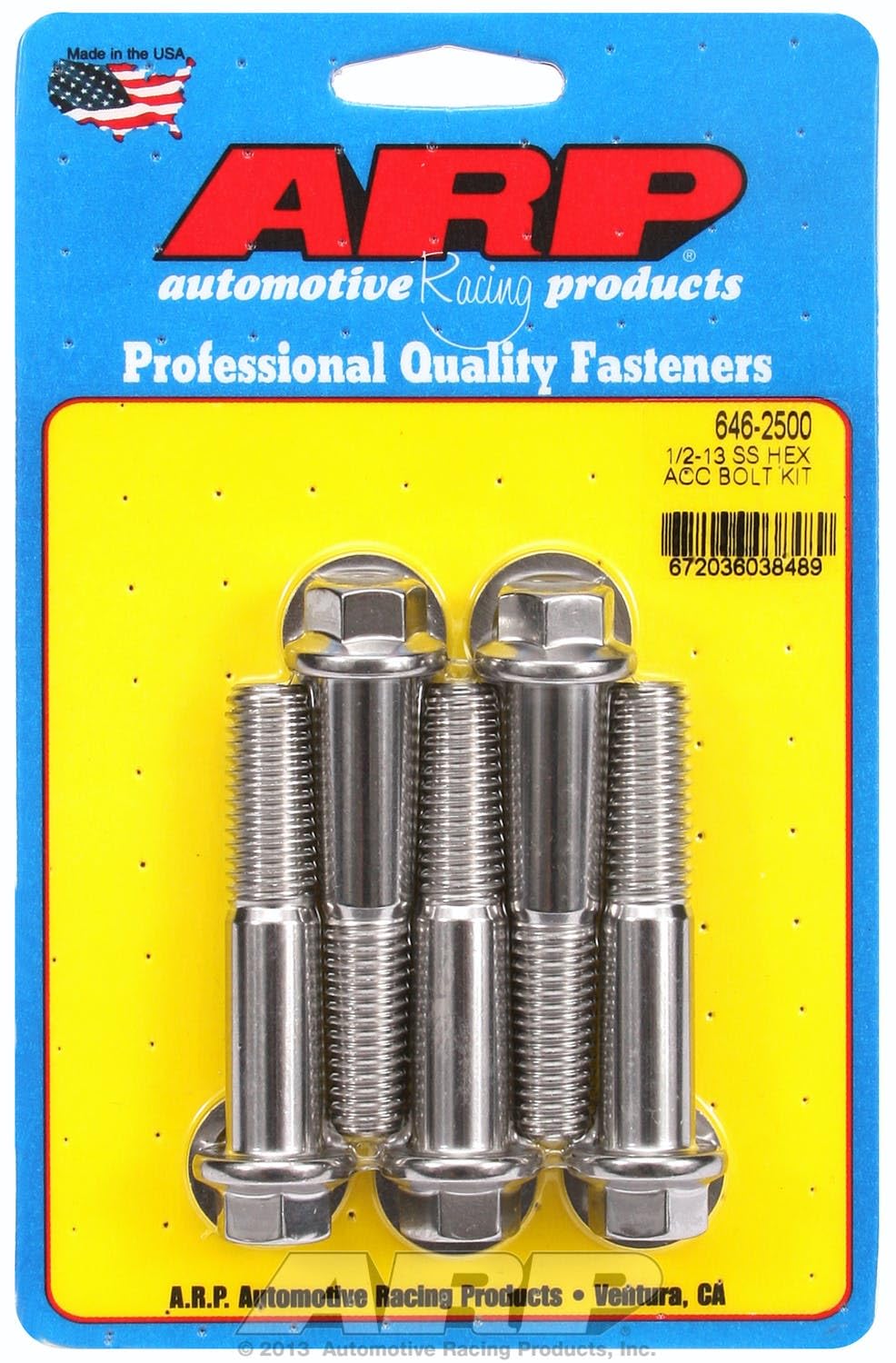 Hex ARP (646-2500) Bolt, Stainless Steel