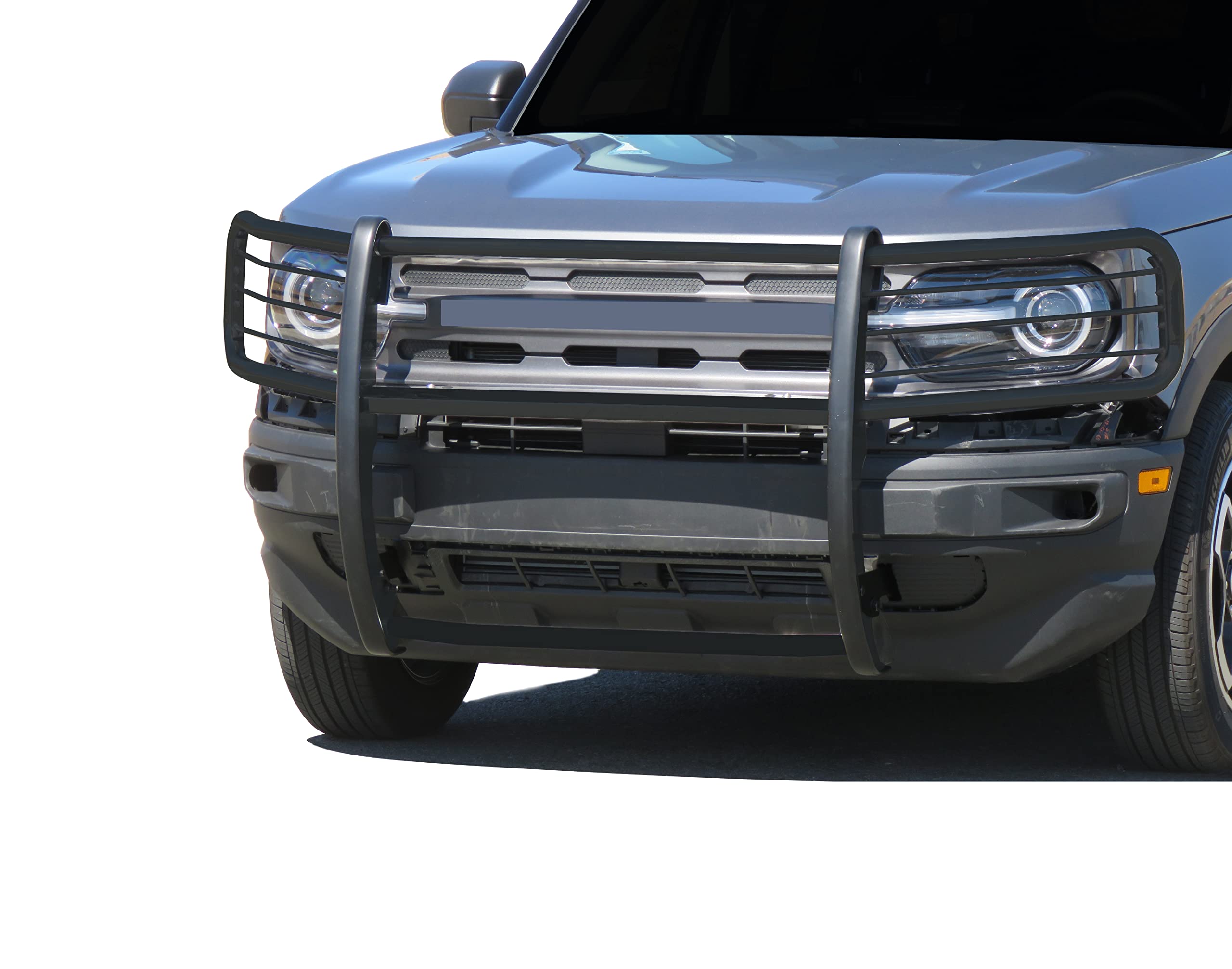 Bumper Guard Black Horse Grille brush Modular Black Compatible with 2021-2024 Ford Bronco Sport-17FP11MA