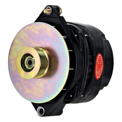 Alt GM CS144 Powermaster Black 200A 6 grv Pulley/Baffle Str MTG Unthreaded MTG Ear for Impala etc 1-Wire or OE Hookup
