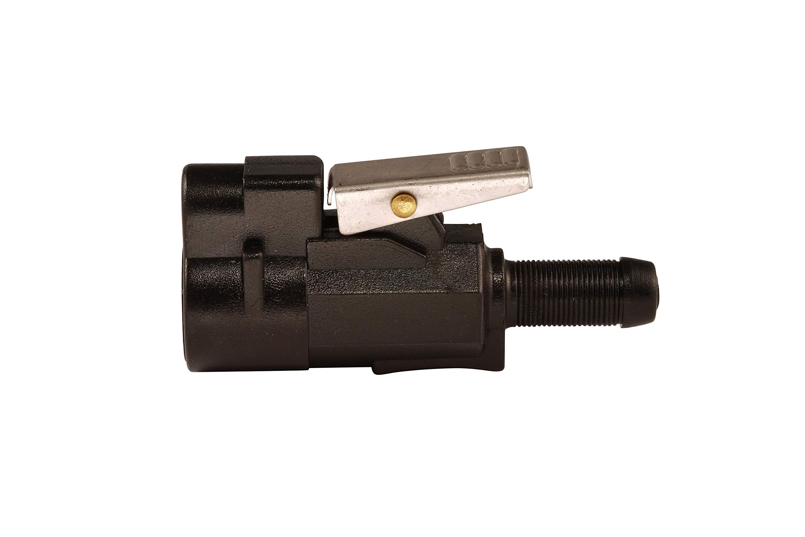 Marine Fuel Tank Fitting Attwood 8890LP6, 3/8-Inch Barb Hose Female Tank Fitting for Mercury/Mariner Engines, Black Acetal