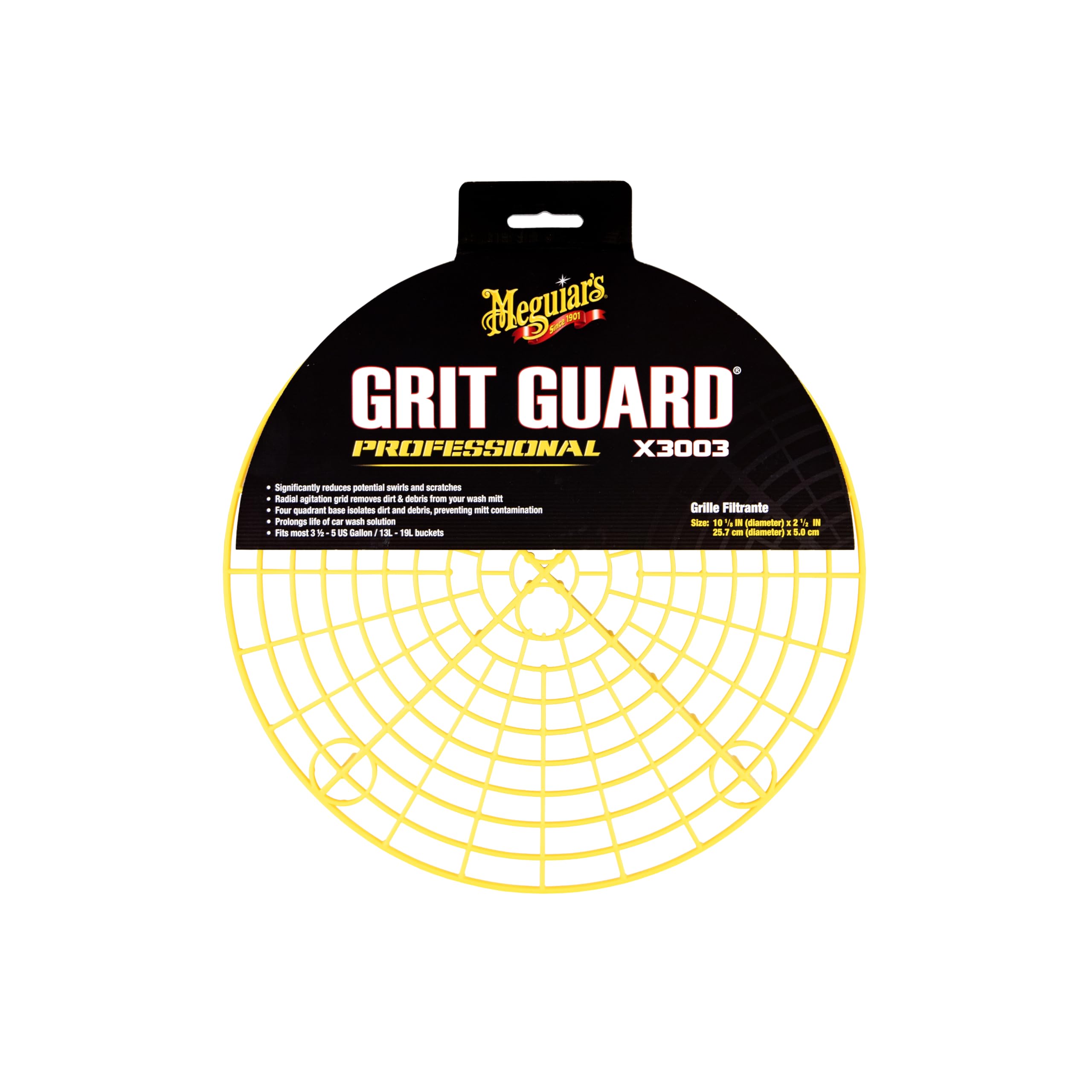 Car Wash Bucket Meguiar's Yellow for Water and Suds - 3.5 Gallon