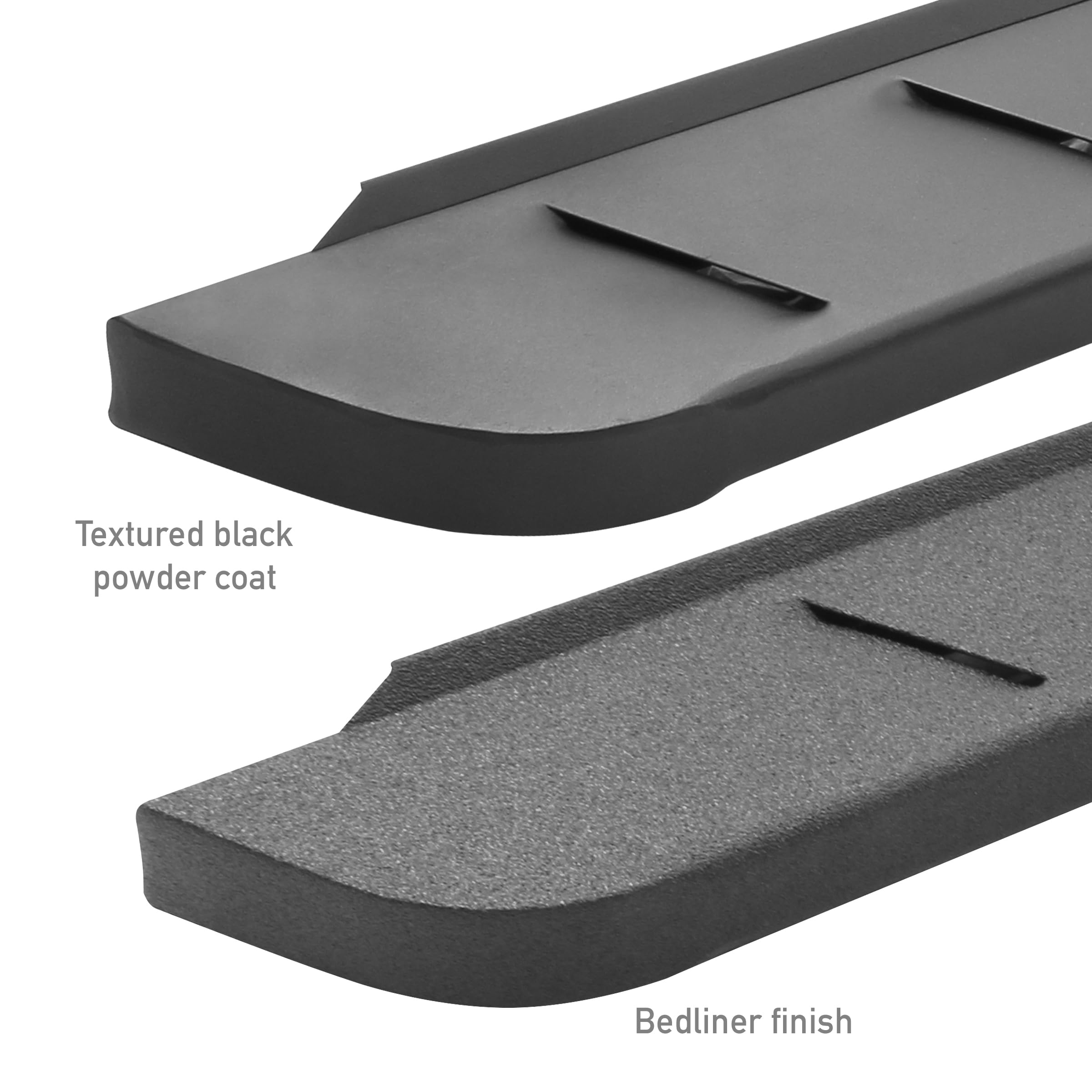 RB10 Slim Running Boards & Brackets Go Rhino | Galvanized Steel, Textured Black | 63443973SPC | Fits 2023-2024 Toyota Sequoia