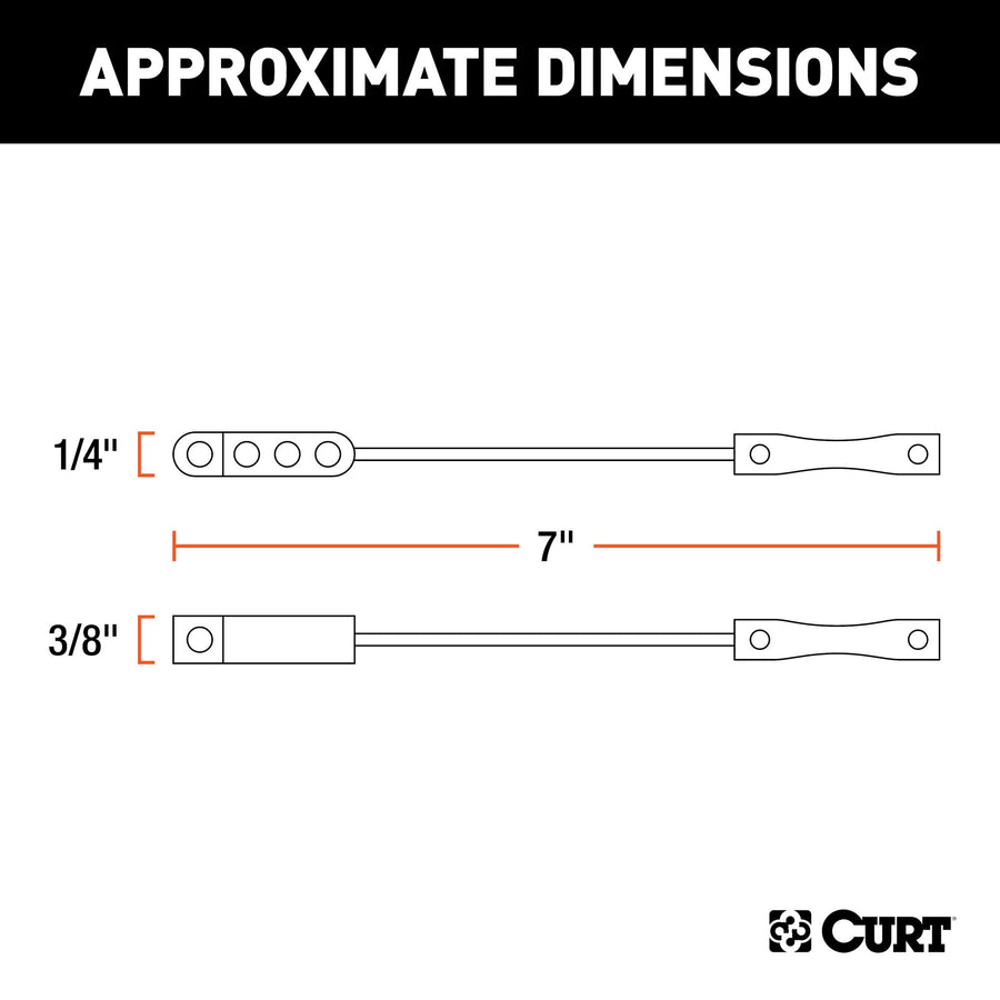 CURT 58761 4-Pin Flat Vehicle and Trailer-Side Wiring Harness Dust Covers, 2-Pack