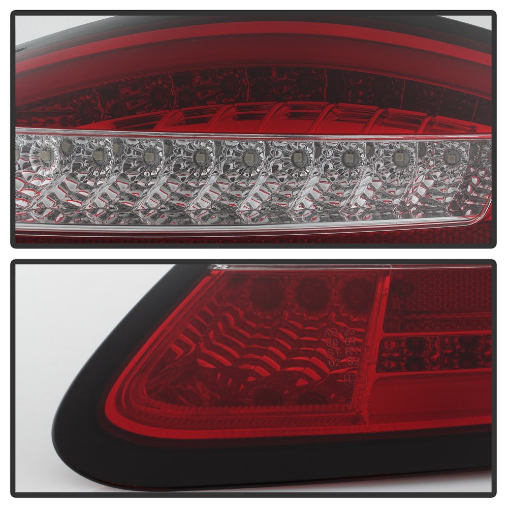 Porsche 987 Cayman 06-08 / Boxster 05-08 Spyder 5083173 LED Tail Lights - Red Clear