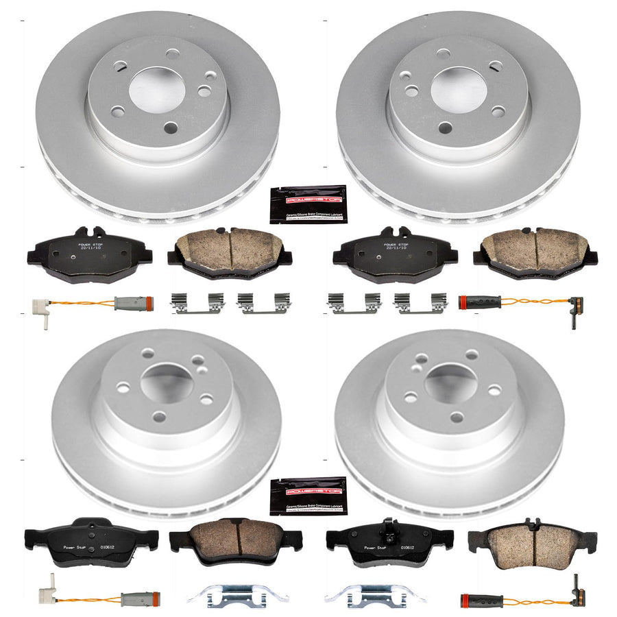 Power Stop Z23 Evolution Geomet Coated Brake Kit For Mercedes-Benz E350 Front and Rear 2006 [Model Specific]