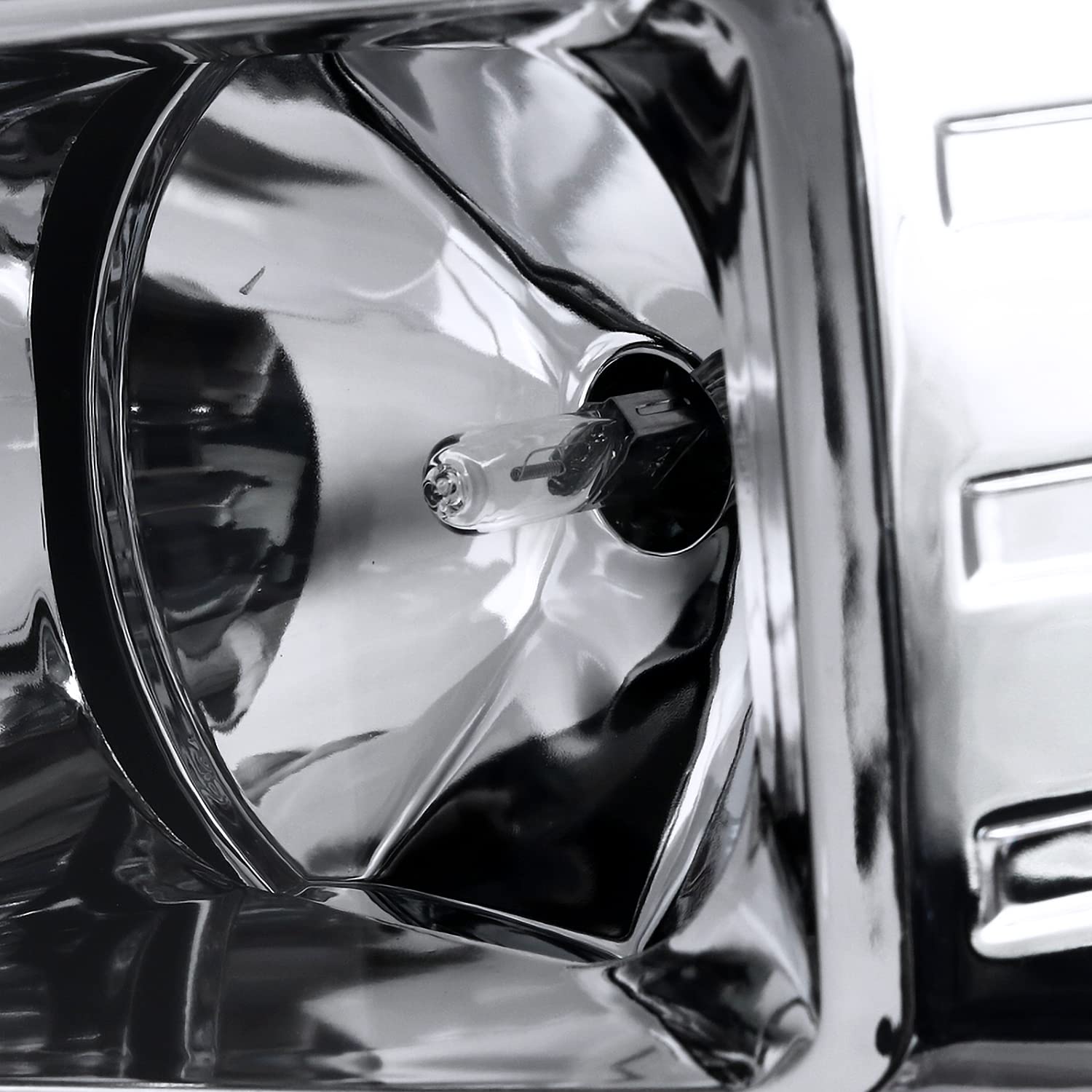 Chrome LED Light Tube Projector Headlights SPEC-D TUNING Compatible with 2007-2013 Chevy Silverado 1500 2500HD 3500HD, Left + Right Pair Headlamps Assembly