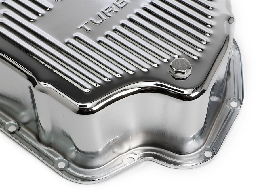 GM TURBO 400 TRANS-DAPT PERFORMANCE CHROME STEEL DEEP TRANSMISSION PAN (9106)