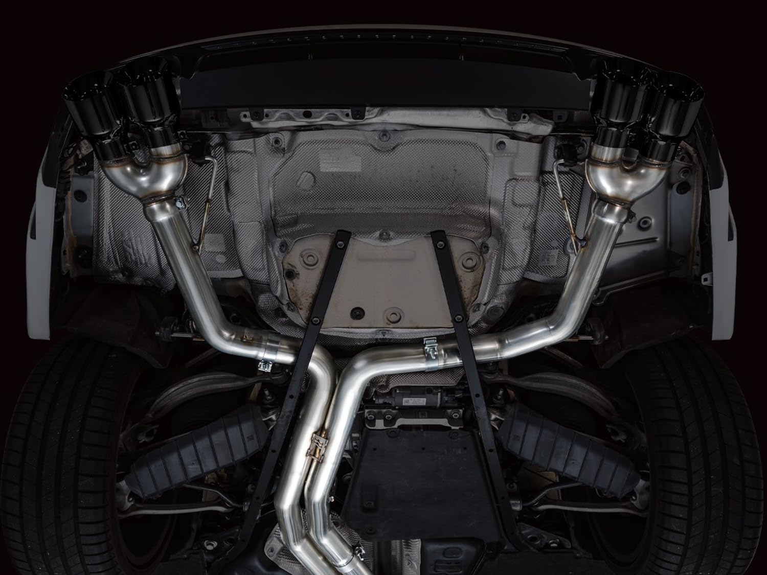 19-23 Audi C8 Track Edition S6/S7 2.9T V6 AWD Exhaust - Diamond Black Tips