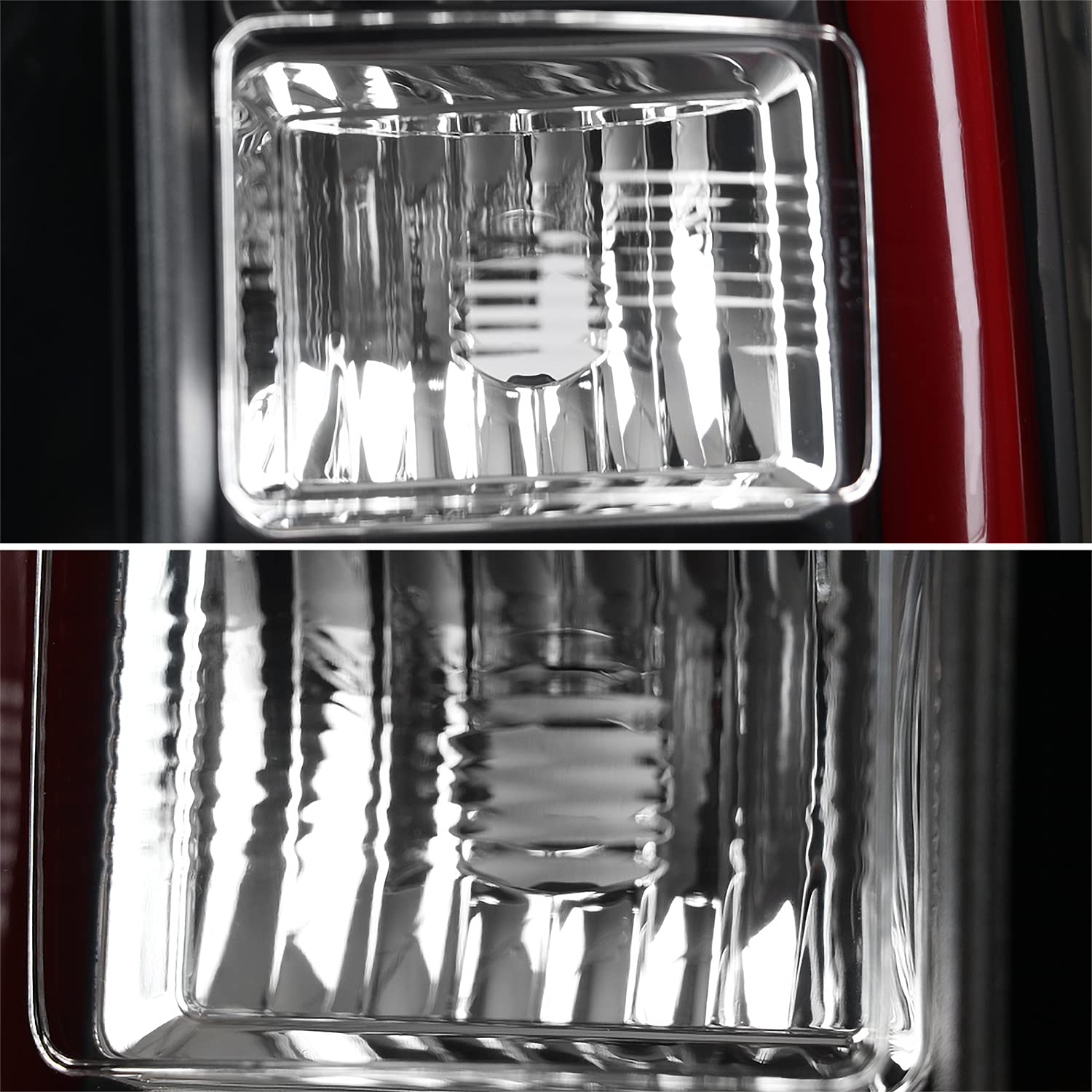 Black LED Tail Lights w/Red LED Light Bar SPEC-D TUNING Compatible with 2014-2018 GMC Sierra 1500, 2014-2018 GMC Sierra 2500HD, 2014-2018 GMC Sierra 3500HD, Left + Right Pair Assembly