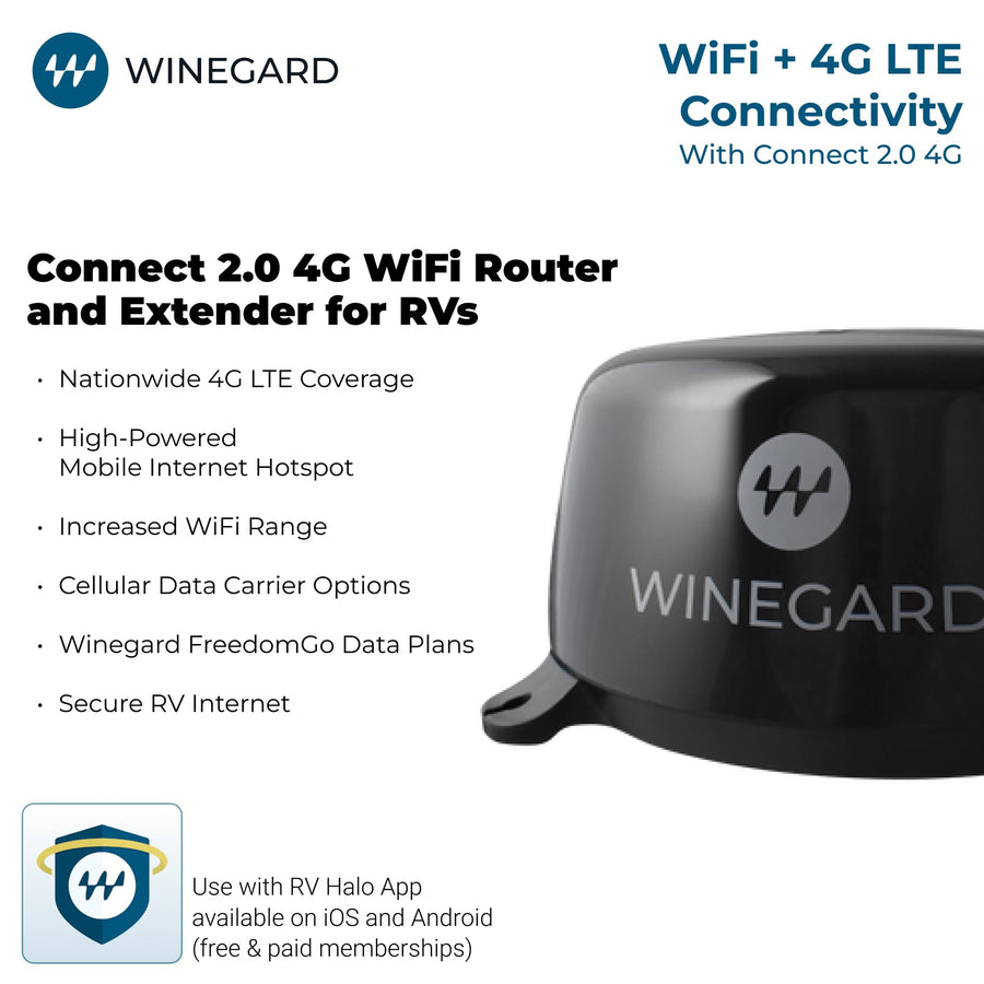 ConnecT 2.0 Winegard 4G2 (WF2-435) 4G LTE and Wi-Fi Extender for RVs