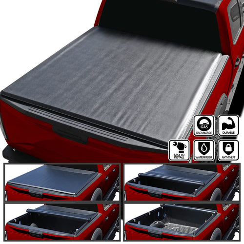 Soft Vinyl Roll Up Tonneau Cover Spec-D Tuning Compatible with Chevrolet S10 GMC S15 Sonoma 6' Bed 1982-1993