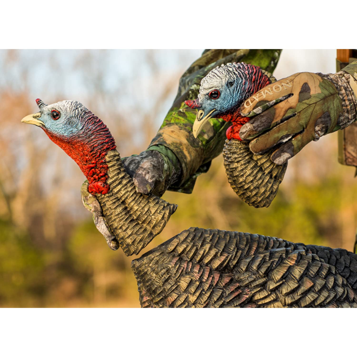 HDR Jake Avian-X Turkey Decoy | Rugged Durable Realistic Lifelike Quarter-Strut Body Standing Hunting Decoy with 2 Removable Heads, Mounting Stake & Carry Bag