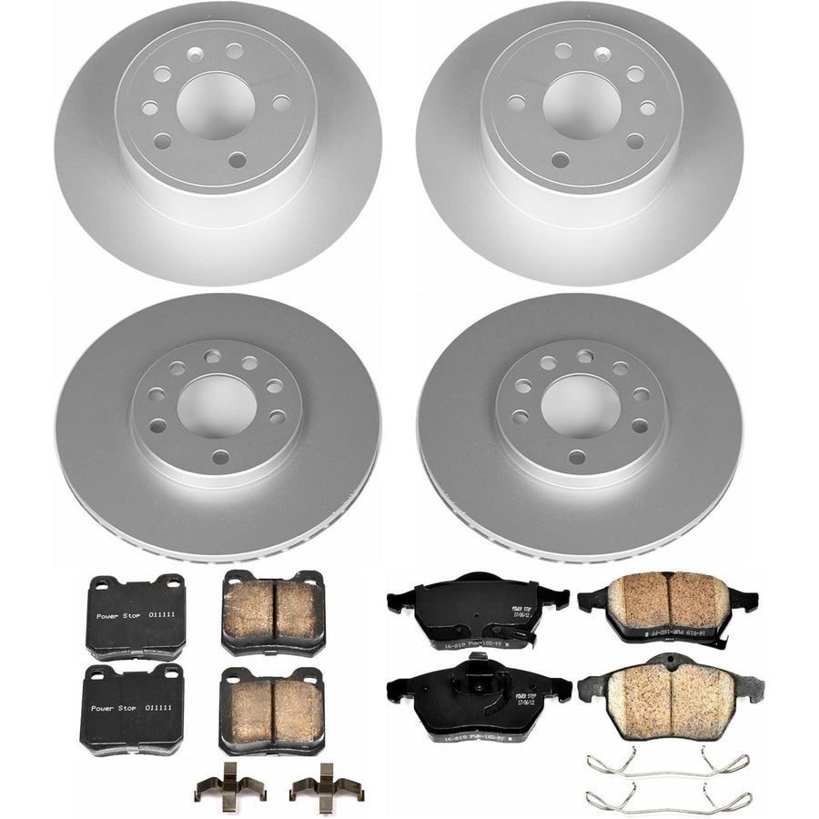 Power Stop Z23 Evolution Geomet Coated Brake Kit Front and Rear For Saab 9-3, Saturn L, Saturn L300, Saturn, Saturn, Saturn, Saturn LW300 [Model Specific]
