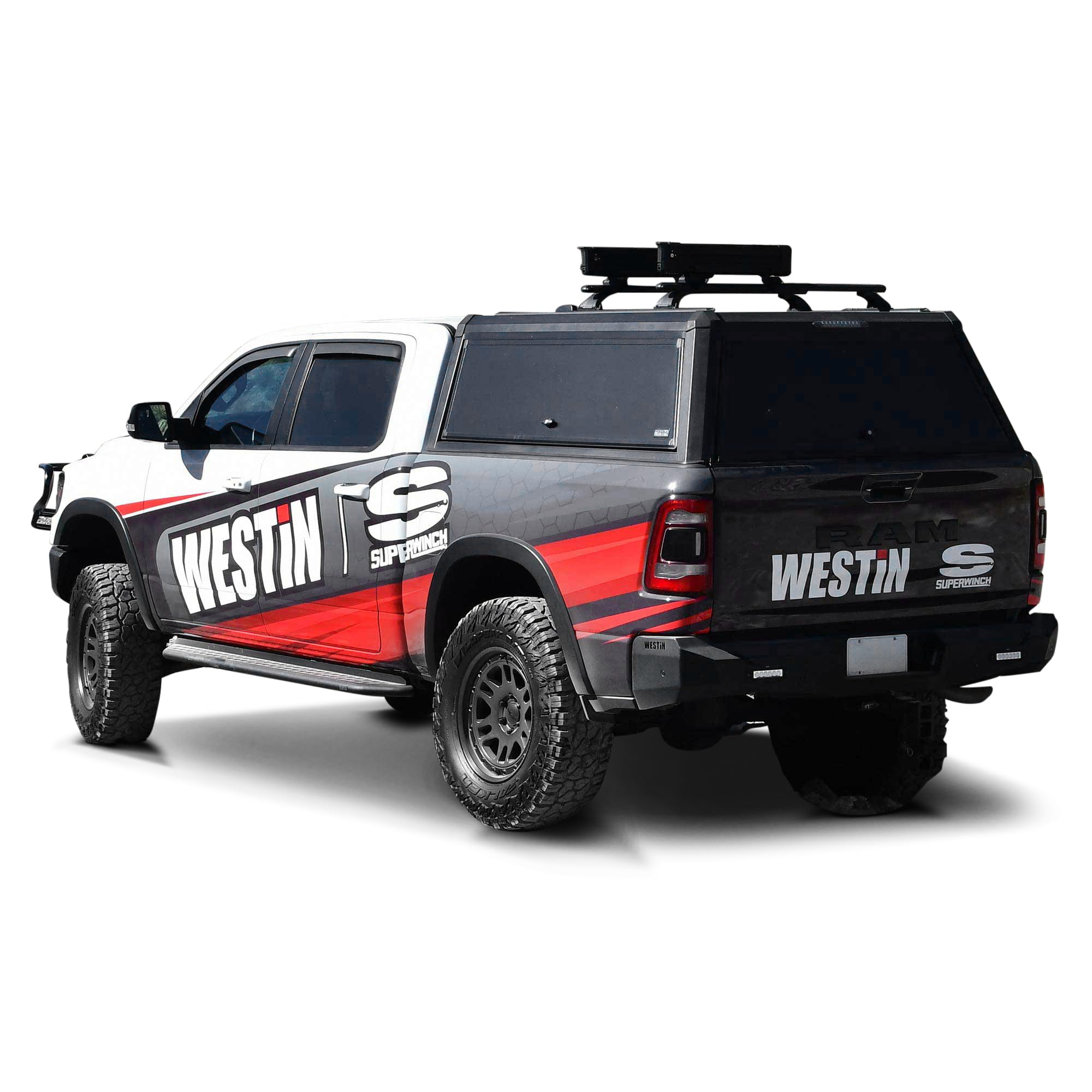 EXP Truck Cap Westin 16-14705 with Solid Front Glass fits 2019-2026 Ram 1500 5'7" Bed (Exc Classic) Matte Black