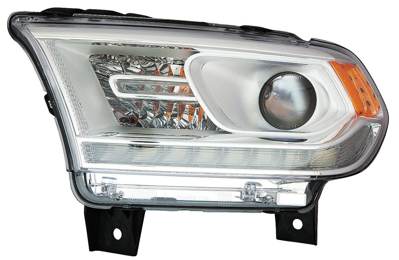 Dodge Durango 14-15 Headlight with Day time Running Light Chrome Trim Driver Side CAPA | DOT Certified 68184823AK | CH2502257C ACK