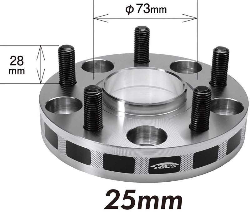 25mm Thick Project Kics 12x1.25 56mm Hub 5-114.3 Wide Tread Spacers