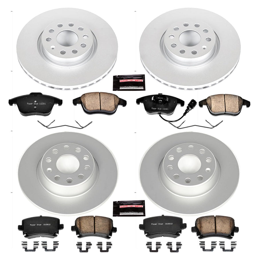 Power Stop CRK2757 Z23 Evolution Geomet Coated Brake Kit Front and Rear For Volkswagen Tiguan 2009-2010 [Model Specific]