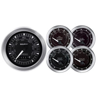 AUTO METER Chrono 8100 Gauge Kit, 5 Pc, 3 3/8" & 2 1/16", Elec. Speedometer