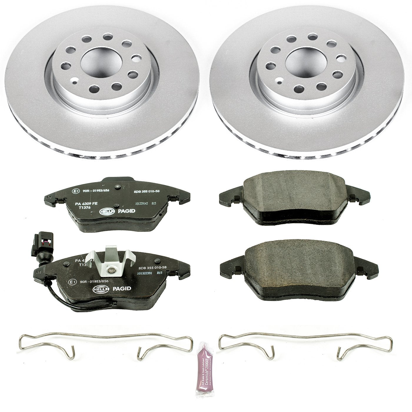 Power Stop Front ESK2259 Euro-Stop Brake Kit Audi VW For Audi A3, Audi A3 Quattro, Audi TT, Audi TT Quattro, VW Beetle, VW CC, VW Eos, VW GTI, VW Jetta, VW Passat [Model Specific]