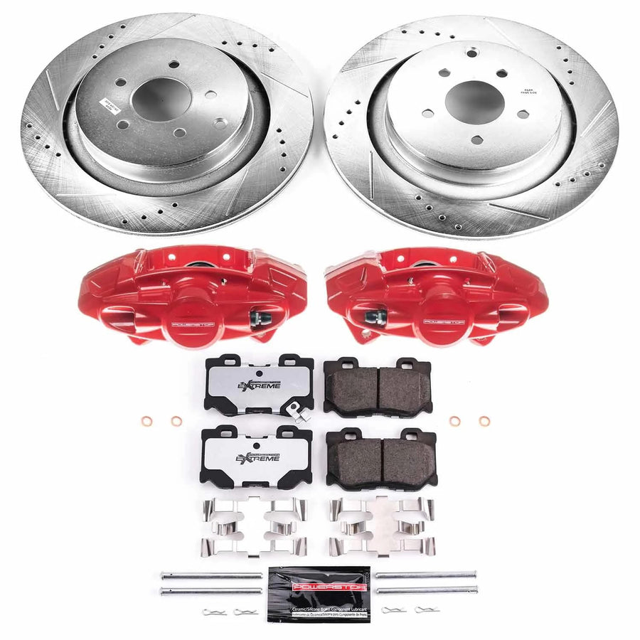 Power Stop Rear KC5861-26 Z26 Street Warrior Brake Kit For FX50, M, M37, M56, Q50, Q60, Q70, Q70L, [Model Specific]