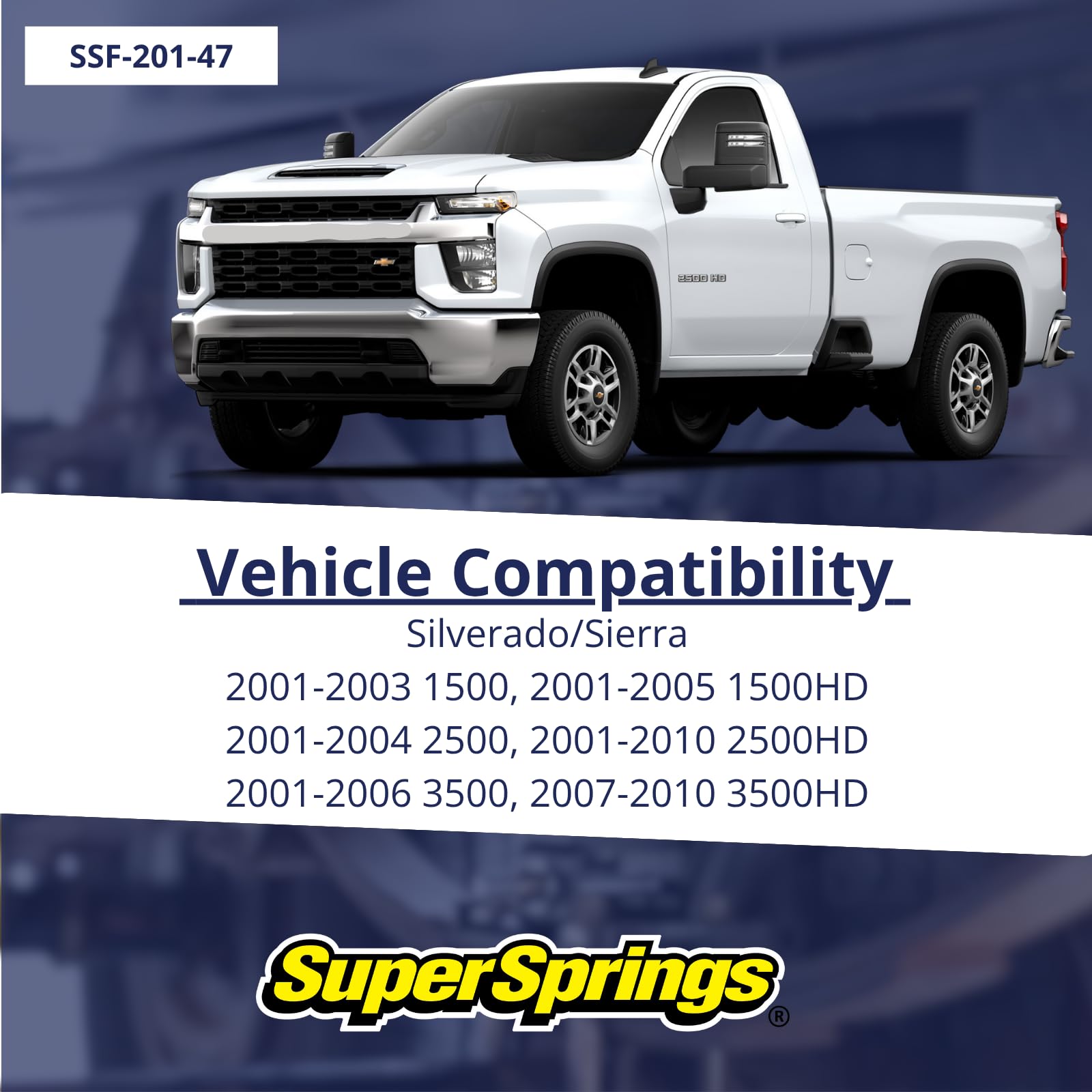 SumoSprings Front for Chevrolet|GMC Silverado|Sierra|Suburban|Tahoe|Yukon 2500|3500, Silverado|Sierra 1500 | SuperSprings SSF-201-47