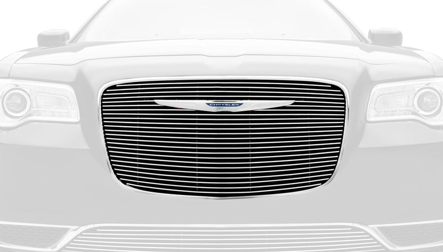 2015-2018 Chrysler 300 T-Rex Grilles Billet Grille, Polished, 1 Pc, Overlay - PN #21436