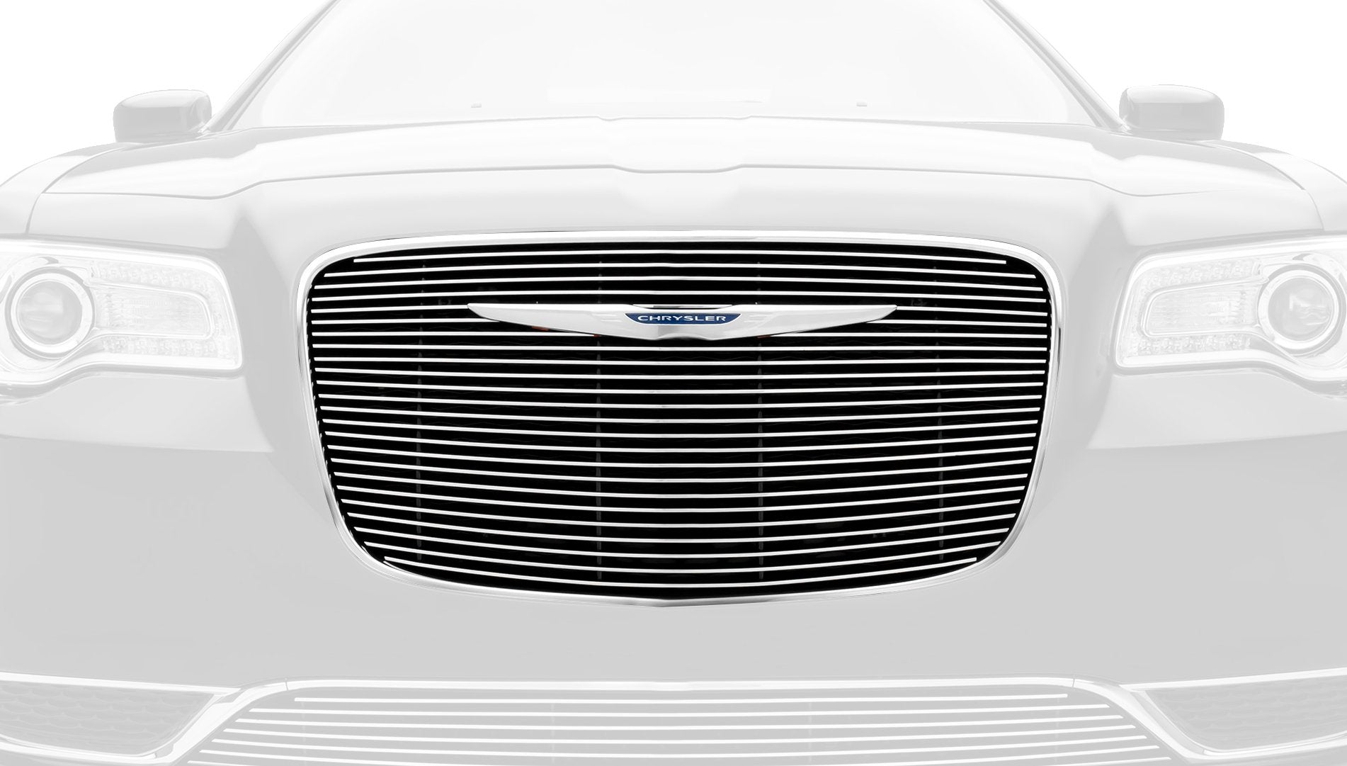 2015-2018 Chrysler 300 T-Rex Grilles Billet Grille, Polished, 1 Pc, Overlay - PN #21436