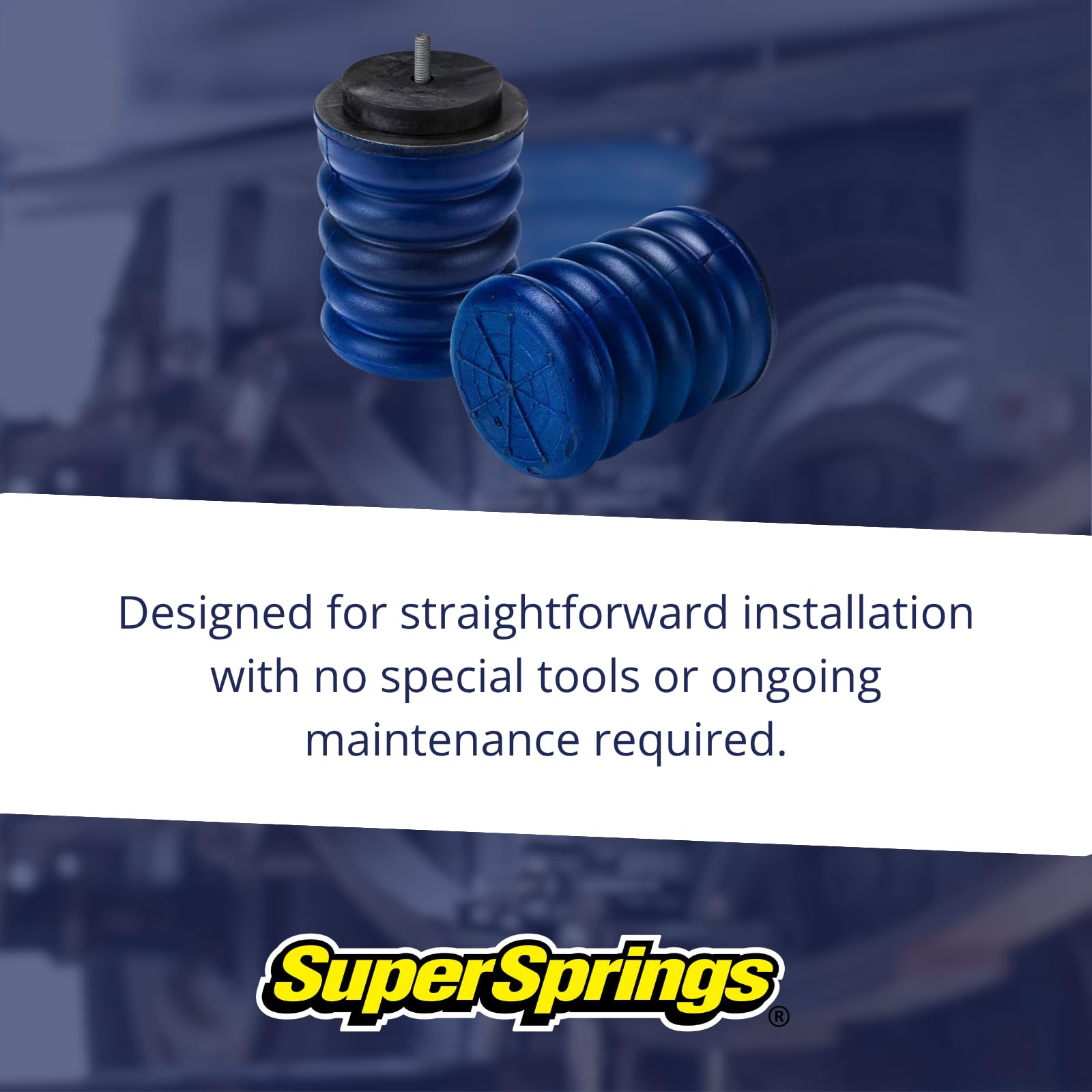 SumoSprings SSR-601-40 | Rear SumoSprings for Nissan NV200, Chevrolet City Express, Blue, 1000 lbs.
