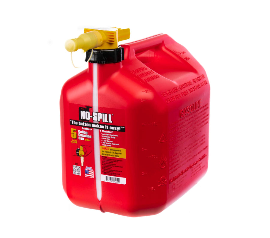5 Gallon No-Spill Gas Can with View Stripe, Red