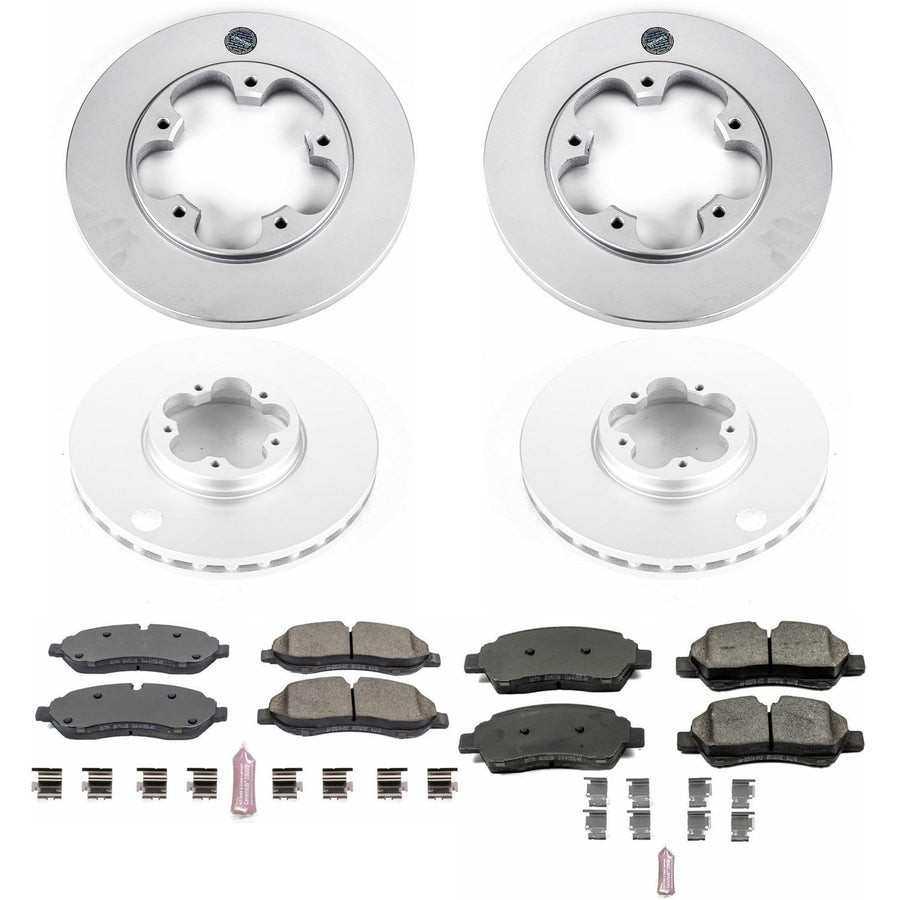 Power Stop CRK7235 Z17 Evolution Geomet Coated Brake Kit Front and Rear For Ford Transit-150 2015-2019, Ford Transit-250 2015-2019, Ford Transit-350 2015-2019 [Model Specific]