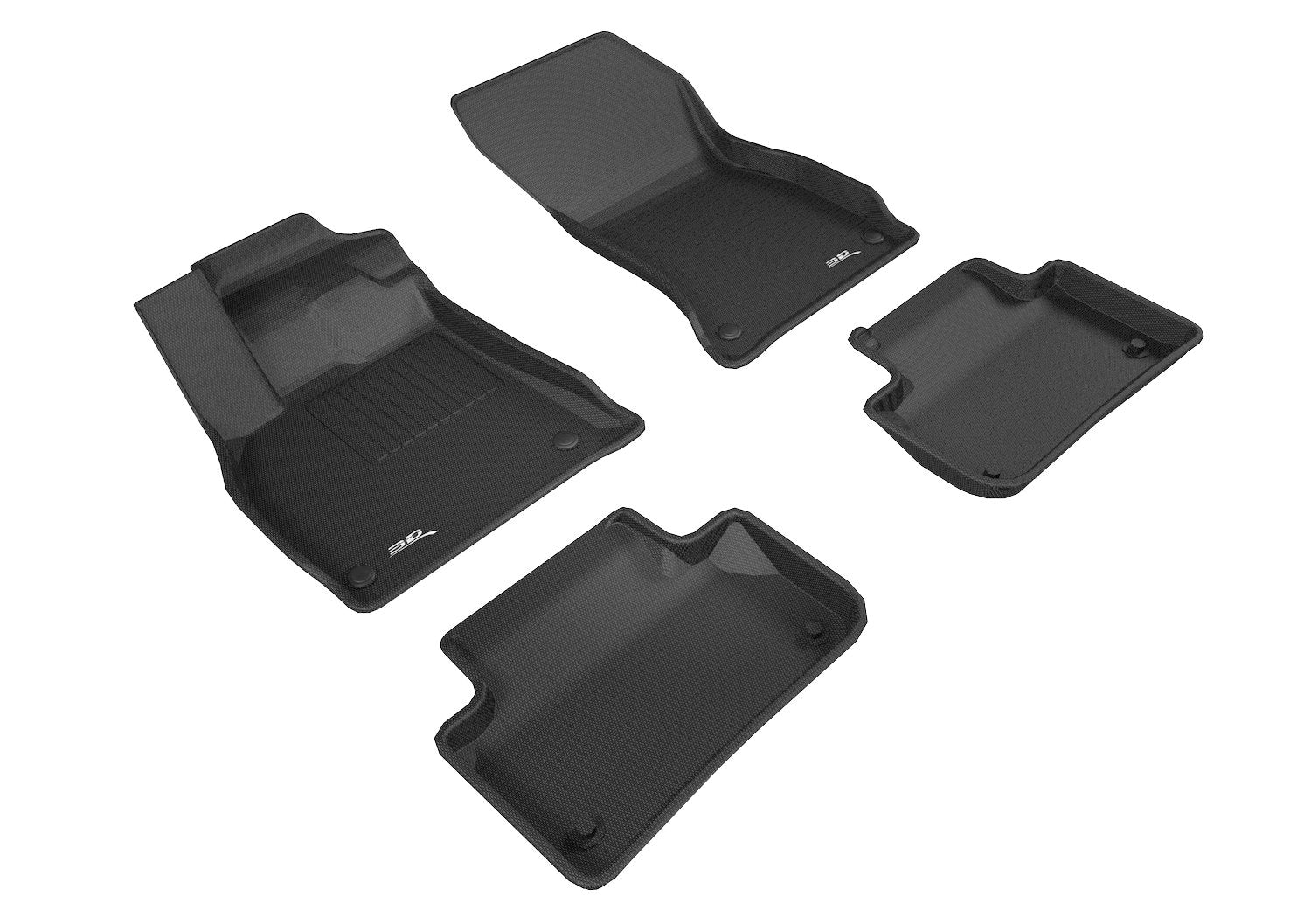 3D MAXpider Kagu Custom Fit Floor Mat (Black) Compatible with Audi Q5/SQ5 (FY/80A) 2018-2026/Q5/SQ5 Sportback 2022-2026/Q5 PHEV 2021-2026 - Full Set