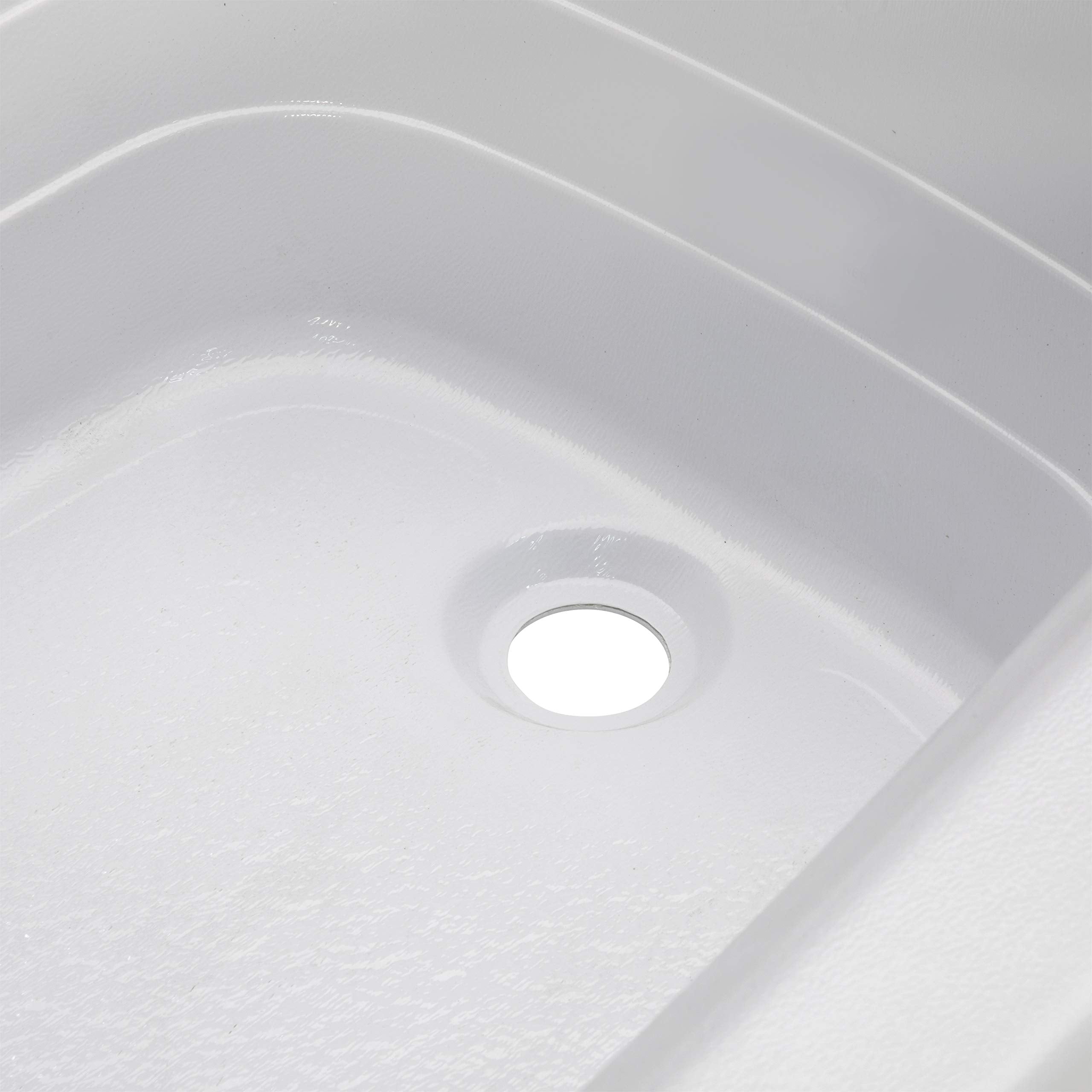 24" x 40" Lippert Replacement White Bathtub with Right Drain, Scratch-Resistant ABS Acrylic for RVs, Travel Trailers, 5th Wheels, Motorhomes - W2440RHSPK