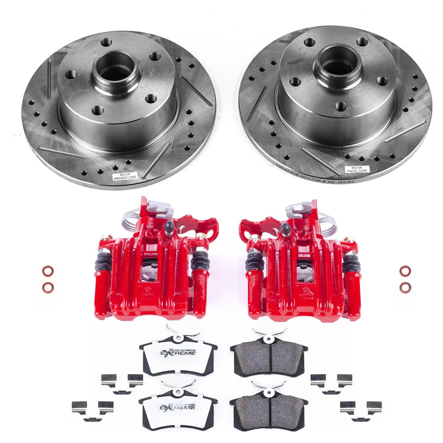 Power Stop Rear KC3064-26 Z26 Street Warrior Brake Kit For Audi A4 1998-2001 [Model Specific]