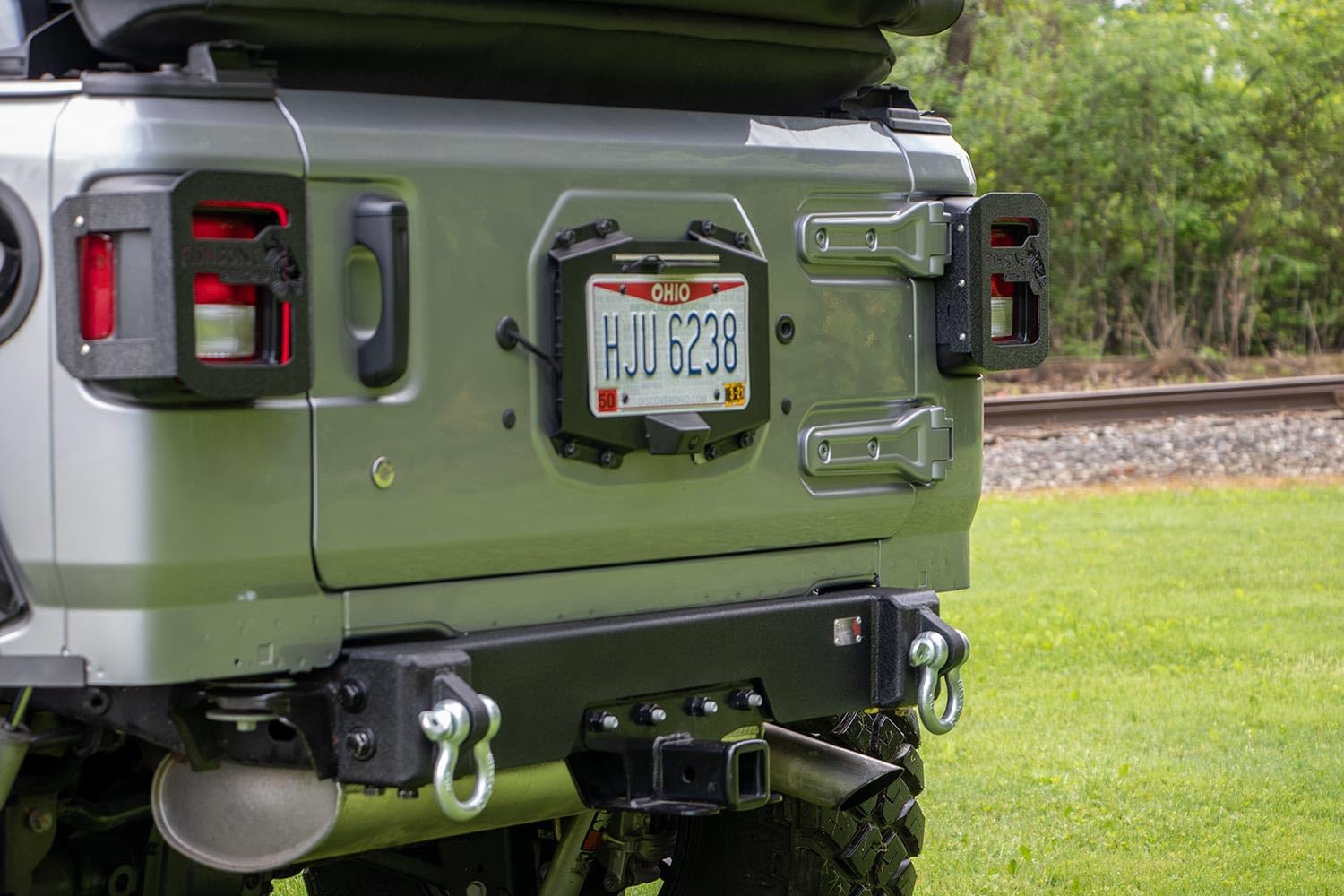 FB22179 Kentrol/Fishbone Offroad Rear Bumper Fits Jeep Wrangler