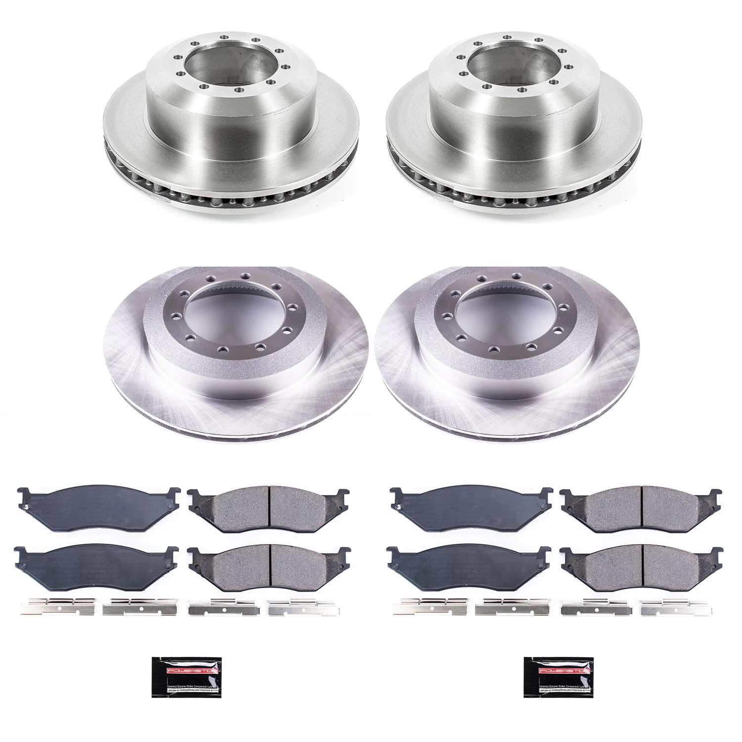 Power Stop KOE7821 Front and Rear Autospecialty Replacement Brake Kit-OE Brake Rotors & Ceramic Brake Pads For Ford F-53 Motorhome Chassis, Ford F-53 Motorhome Chassis [Model Specific]