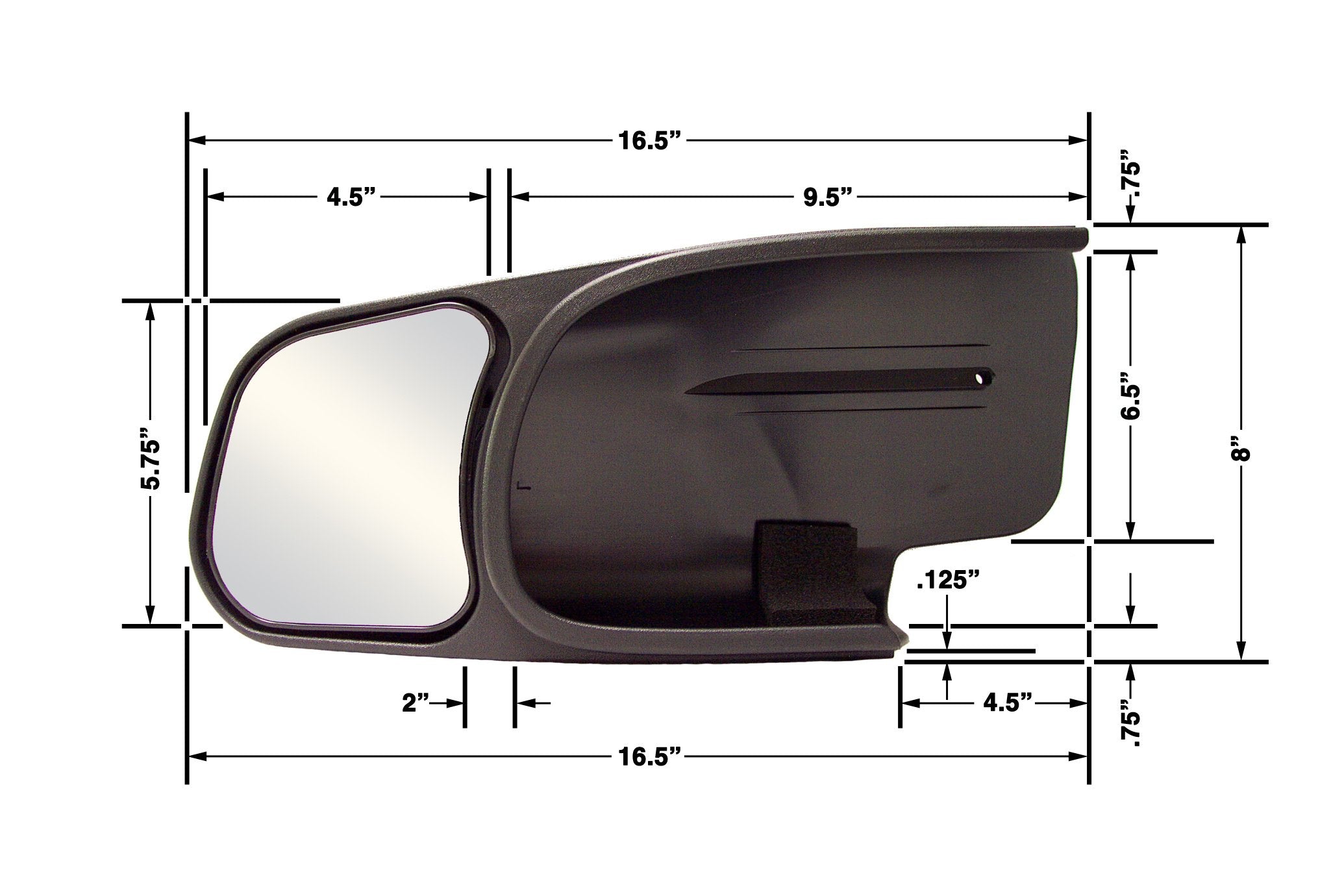 Passenger Side CIPA 10802 Custom Towing Mirror - Chevy/GMC/Cadillac