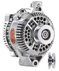Alt Ford Powermaster 3G Polish 120A 6 grv & 1V Pulley Small Frame Str MTG 1-Wire