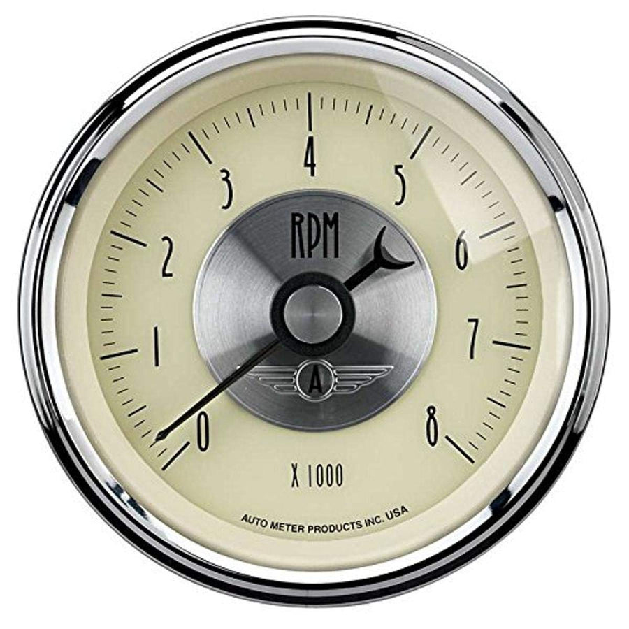 Auto Meter Prestige Antique Ivory 3-3/8" 0-8000 RPM Tachometer Gauge