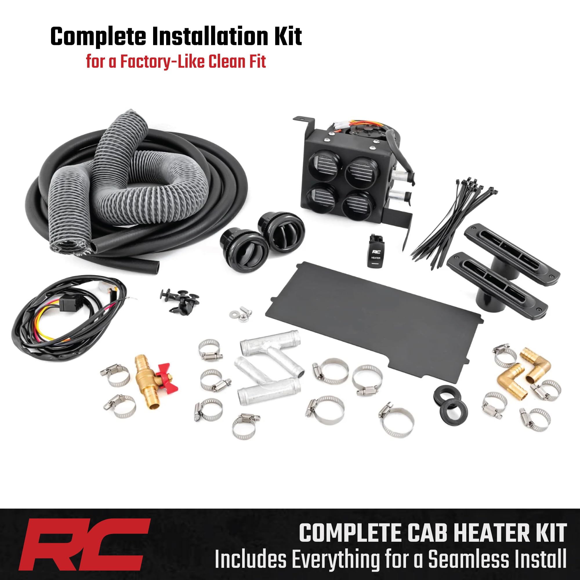 Cab Heater Rough Country for Can-Am Defender HD 8/HD 9/HD 10 (2016-2024) - 12V UTV Heating System, Fast Cabin Warm-Up & Defrost
