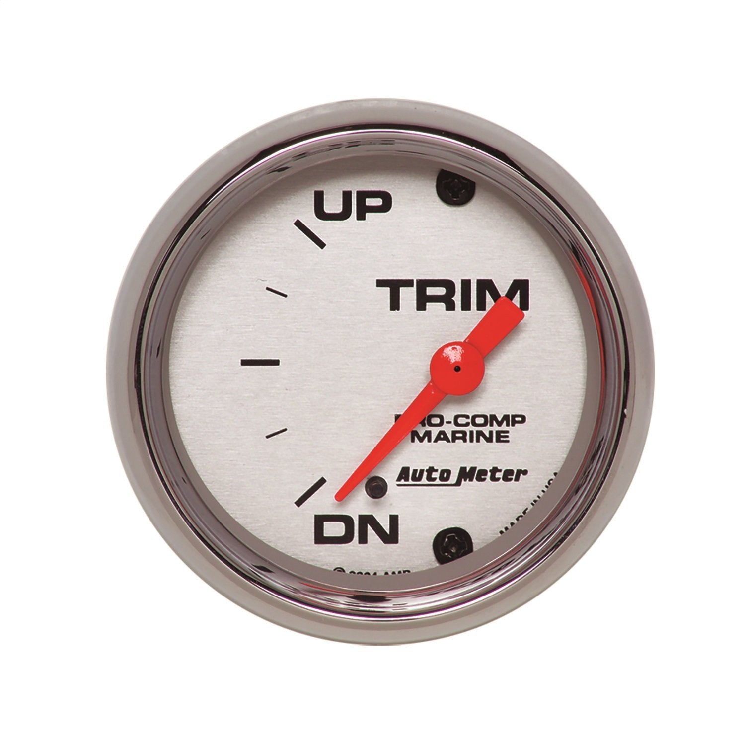 Gauge AutoMeter 200766-35 Trim Level (Marine Chrome Ultra-Lite 2 1/16", 0Ωdown-90Ωup, Electric, Marine Chrome)