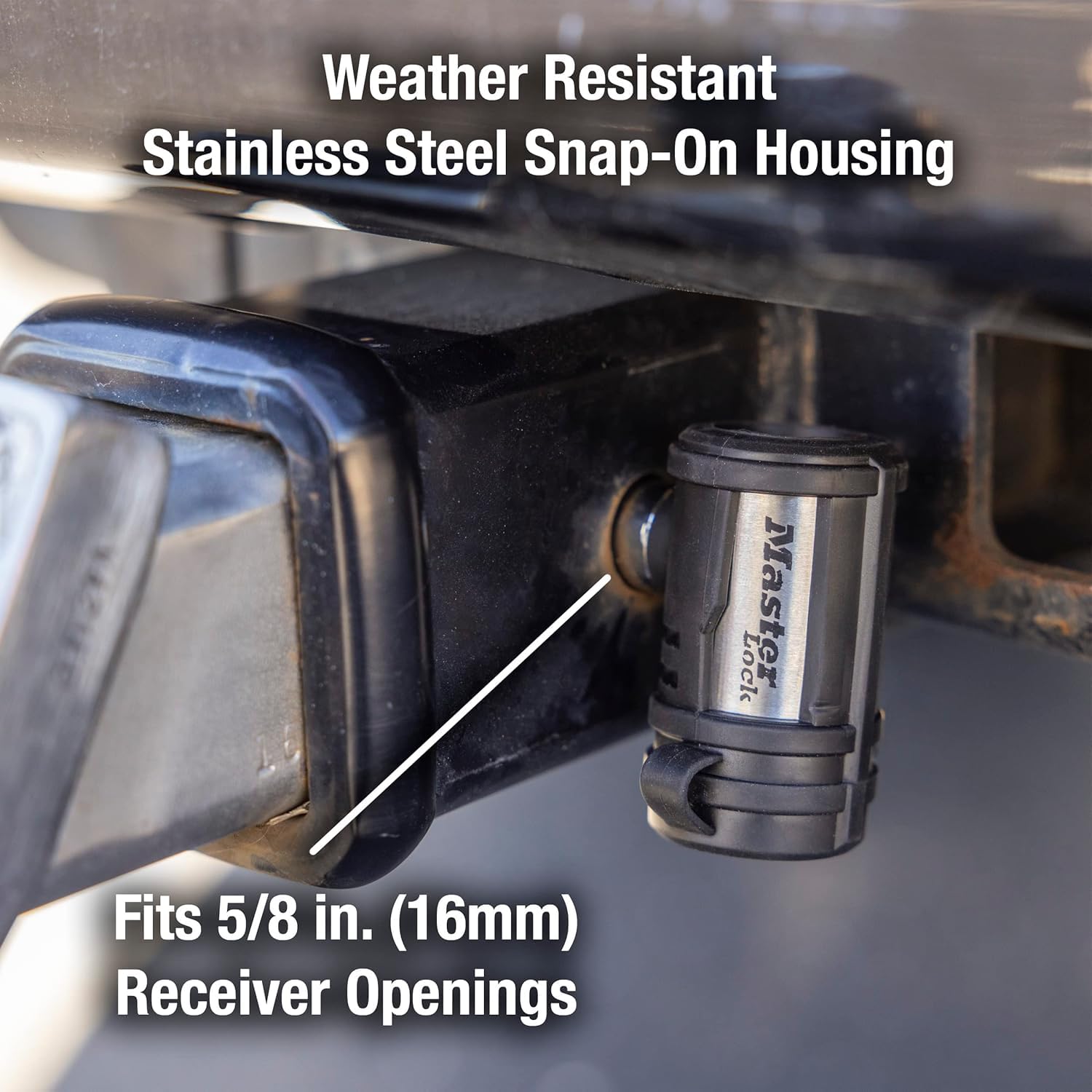 Stainless Steel Master Lock 1480DAT Receiver Lock for 5/8 in. Receiver Hole