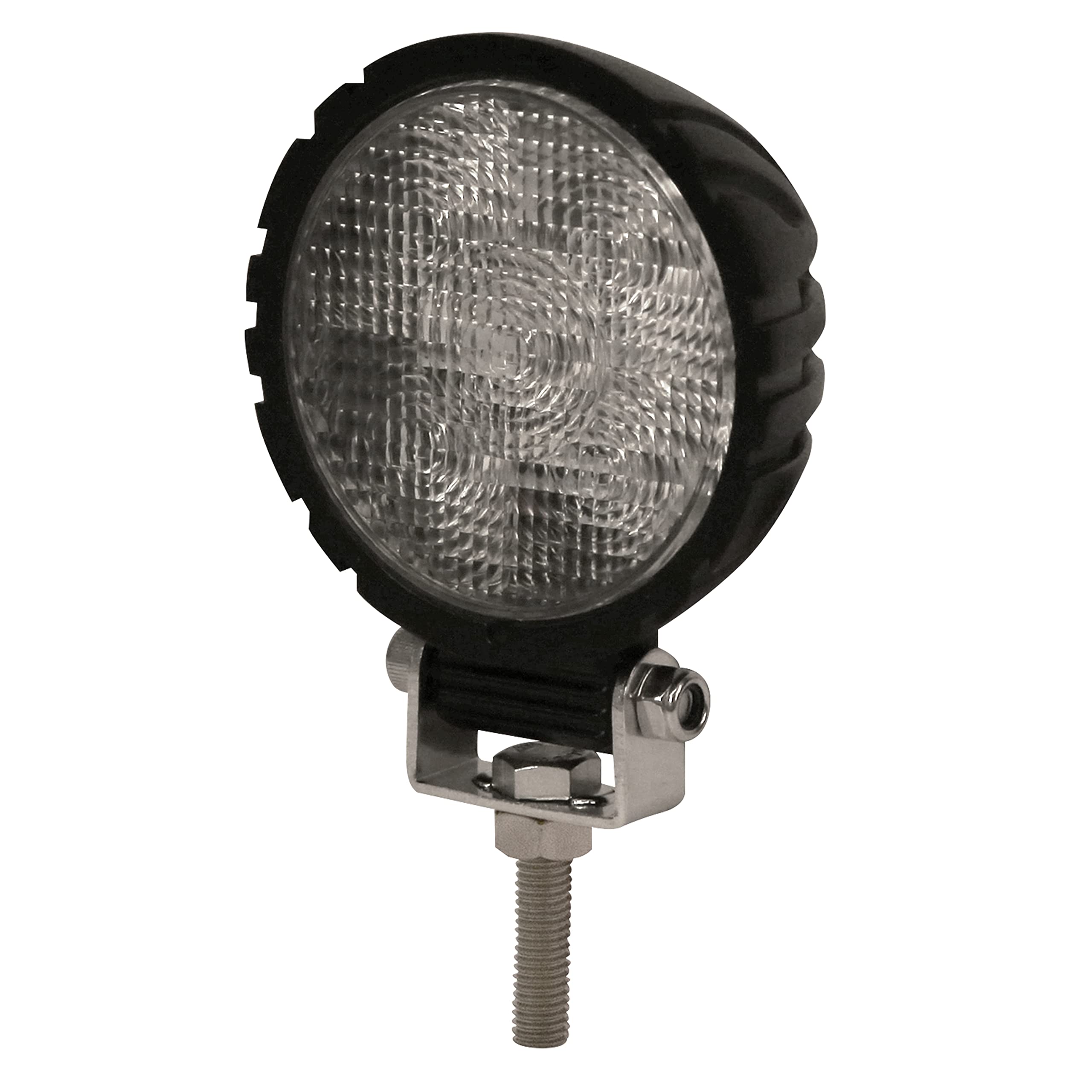 LED ECCO Work Light 5 Inch Round White Flood Beam 15W 800lm 12V 24V Waterproof for Commercial Vehicle Light, Tow Truck, Work Truck, Construction Vehicle, 5 Year Warranty