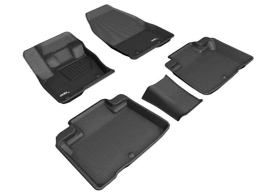 Kagu 3D MAXpider Custom Fit Floor Mat (Black) Compatible with Lincoln Nautilus 2019-2023 / MKX 2016-2018 - Full Set
