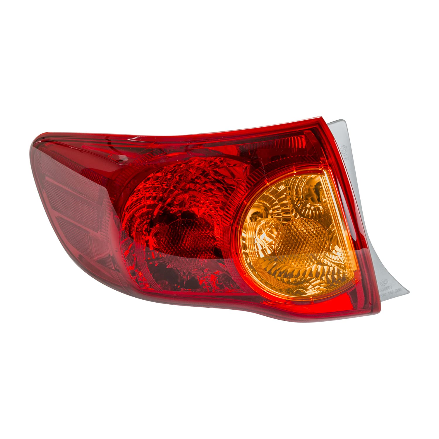 Left TYC Tail Light Assembly Compatible with 2009-2010 Toyota Corolla