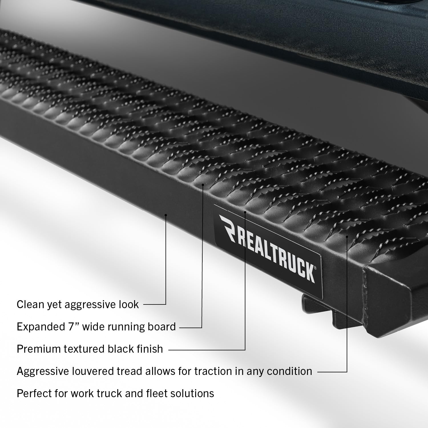 Growler Steps N-Fab | Textured Black, Cab Length | GFC11CC-TX | Fits 2011-2016 Chevrolet/GMC 2500 / 3500 (Diesel) Crew Cab