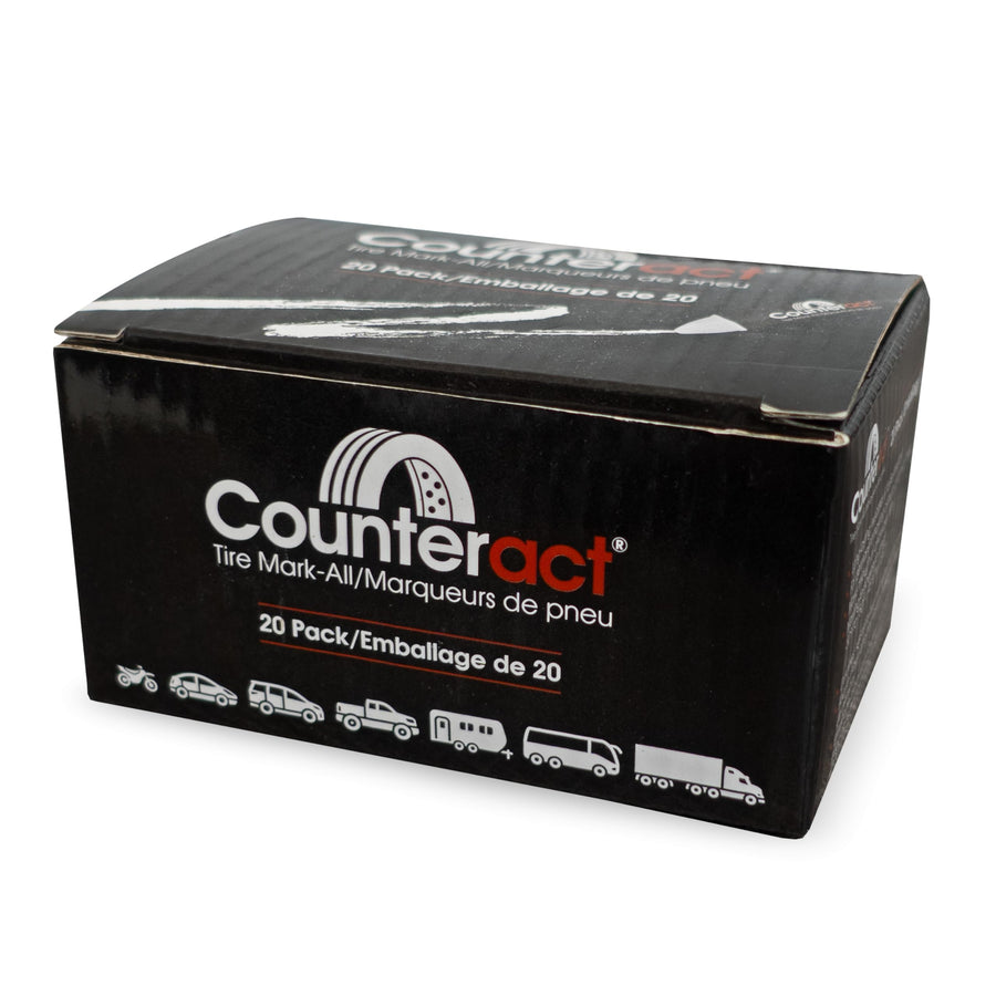Mark-All Counteract Tire Crayon - White - 20 Pack - Long Lasting - Weather Resistant - Fade Resistant