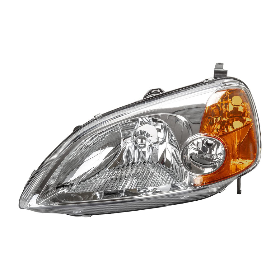 Left TYC Headlight Assembly Compatible with 2001-2003 Honda Civic