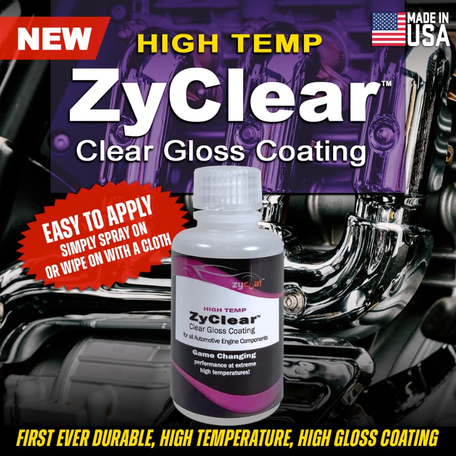 ZyClear ZyCoat 15002 High Temperature Heat Dissipating Clear Coat - High Gloss, 2 Ounce
